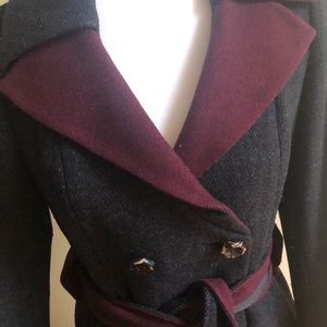 Diane von Furstenberg long wool coat - size 6